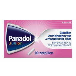 Panadol Junior Zetpillen 125mg 3 Maanden - 1Jaar