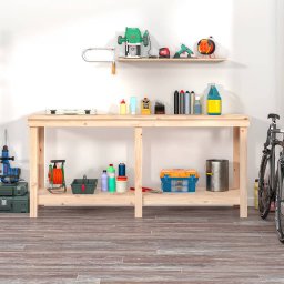 vidaXL Werkbank 180x50x80 cm massief grenenhout