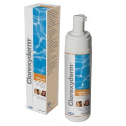 2x200ml Clorexyderm Schuimoplossing voor honden en katten