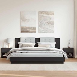 vidaXL Nachtkastjes 2 st 40x30x39 cm bewerkt hout zwart