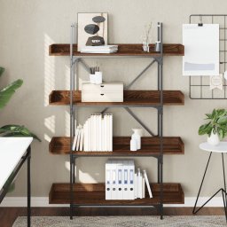 vidaXL Bookcase 4-laags Medium Brown Oak