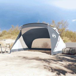 vidaXL Strandtent 274x178x170/148 cm 185T polyester grijs