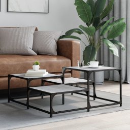vidaXL Salontafel 87,5x87,5x40 cm bewerkt hout grijs sonoma eikenkleur