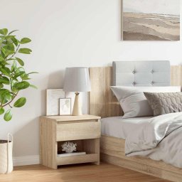 vidaXL Nachtkastje 40x30x39 cm bewerkt hout sonoma eikenkleurig
