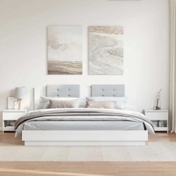 vidaXL Nachtkastjes 2 st 40x30x39 cm bewerkt hout hoogglans wit