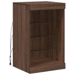vidaXL Dressoir met LED-verlichting 41x37x67 cm bruin eikenkleur