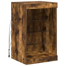 vidaXL Dressoir met LED-verlichting 41x37x67 cm gerookt eikenkleurig