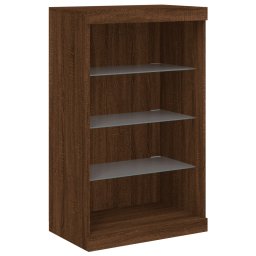 vidaXL Dressoir met LED-verlichting 60,5x37x100 cm bruin eikenkleur