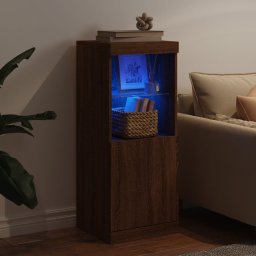 vidaXL Dressoir met LED-verlichting 41x37x100 cm bruin eikenkleur