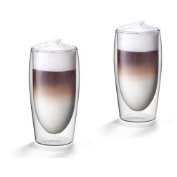 Scanpart dubbelwandige koffieglazen 350 ml 2 stuks Koffie accessoire Transparant
