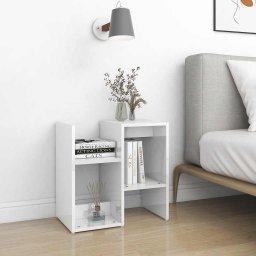 vidaXL Nachtkastjes 2 st 50x30x51,5 cm bewerkt hout hoogglans wit