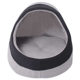 vidaXL Kattenmand L grijs en zwart