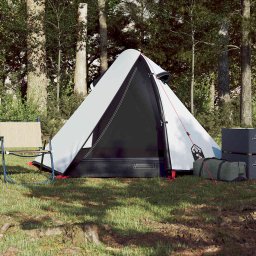 vidaXL Koepeltent 2-persoons waterdicht verduisterend stof wit