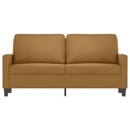 vidaXL Tweezitsbank 140 cm stof bruin