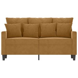 vidaXL Tweezitsbank 120 cm fluweel bruin