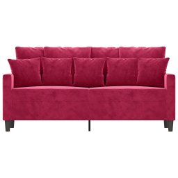 vidaXL Tweezitsbank 140 cm fluweel wijnrood