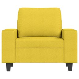 vidaXL Fauteuil 60 cm stof lichtgeel