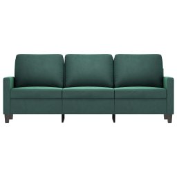 vidaXL Driezitsbank 180 cm fluweel donkergroen