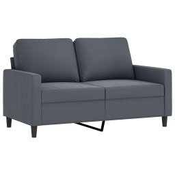 vidaXL 2-delige Loungeset met kussens fluweel donkergrijs