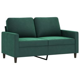 vidaXL 2-delige Loungeset met kussens fluweel donkergroen