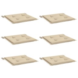 vidaXL Tuinstoelkussens 6 st 50x50x3 cm oxford stof beige