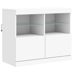vidaXL Dressoir met LED-verlichting 81x37x67 cm wit