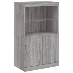 vidaXL Dressoir met LED-verlichting 60,5x37x100 cm grijs sonoma eiken