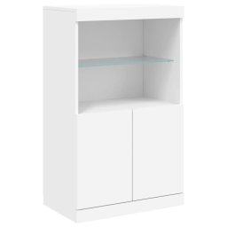 vidaXL Dressoir met LED-verlichting 60,5x37x100 cm wit