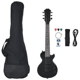 vidaXL Gitaar voor beginners elektrisch met tas 3/4 30" zwart