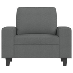 vidaXL Fauteuil 60 cm stof donkergrijs