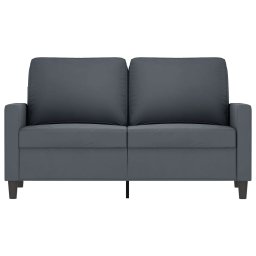 vidaXL Tweezitsbank 120 cm fluweel donkergrijs