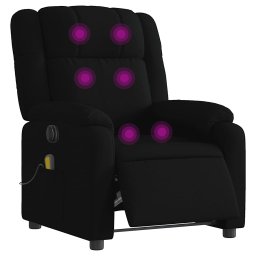 vidaXL Massagestoel elektrisch verstelbaar stof zwart