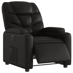 vidaXL Fauteuil elektrisch verstelbaar kunstleer zwart
