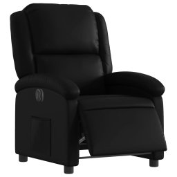 vidaXL Fauteuil elektrisch verstelbaar kunstleer zwart