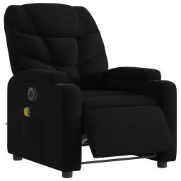 vidaXL Massagestoel elektrisch verstelbaar stof zwart
