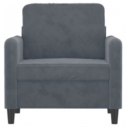 vidaXL Fauteuil 60 cm fluweel donkergrijs