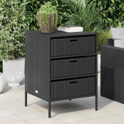 vidaXL Tuinkast 55x59x80 cm poly rattan zwart