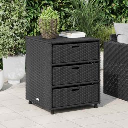 vidaXL Tuinkast 55x59x69 cm poly rattan zwart