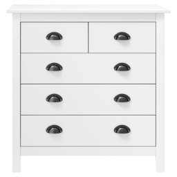 vidaXL Dressoir Hill 79x40x80 cm massief grenenhout wit