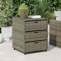 vidaXL Tuinkast 55x59x69 cm poly rattan grijs