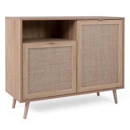 Finori Kast Bali 01A sonoma eikenkleurig en rietprint