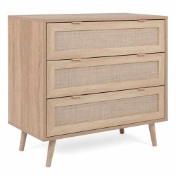Finori Ladekast Bali 03A sonoma eikenkleurig en rietprint