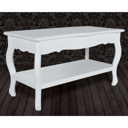 vidaXL Salontafel met 2 lagen MDF wit