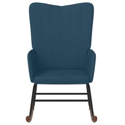 vidaXL Schommelstoel fluweel blauw