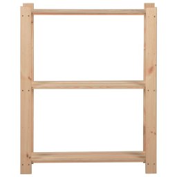 vidaXL Opbergrek 3-laags 60x28,5x90 cm massief grenenhout