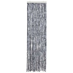vidaXL Vliegengordijn 56x200 cm chenille zilverkleurig