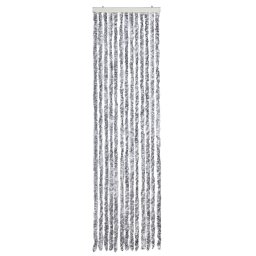 vidaXL Vliegengordijn 56x200 cm chenille wit en grijs