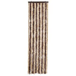 vidaXL Vliegengordijn 56x200 cm chenille beige en lichtbruin