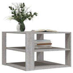 vidaXL Salontafel 58x58x40 cm bewerkt hout grijs sonoma