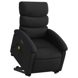 vidaXL Sta-op-massagestoel elektrisch kunstleer zwart